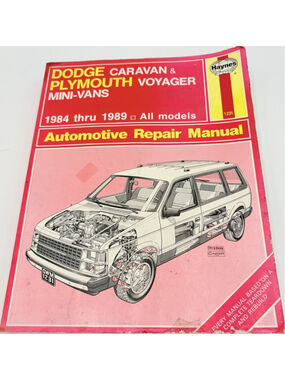 Haynes Repair Manual Dodge Caravan Plymouth Voyager Chrysler 1984-1995 30010 E